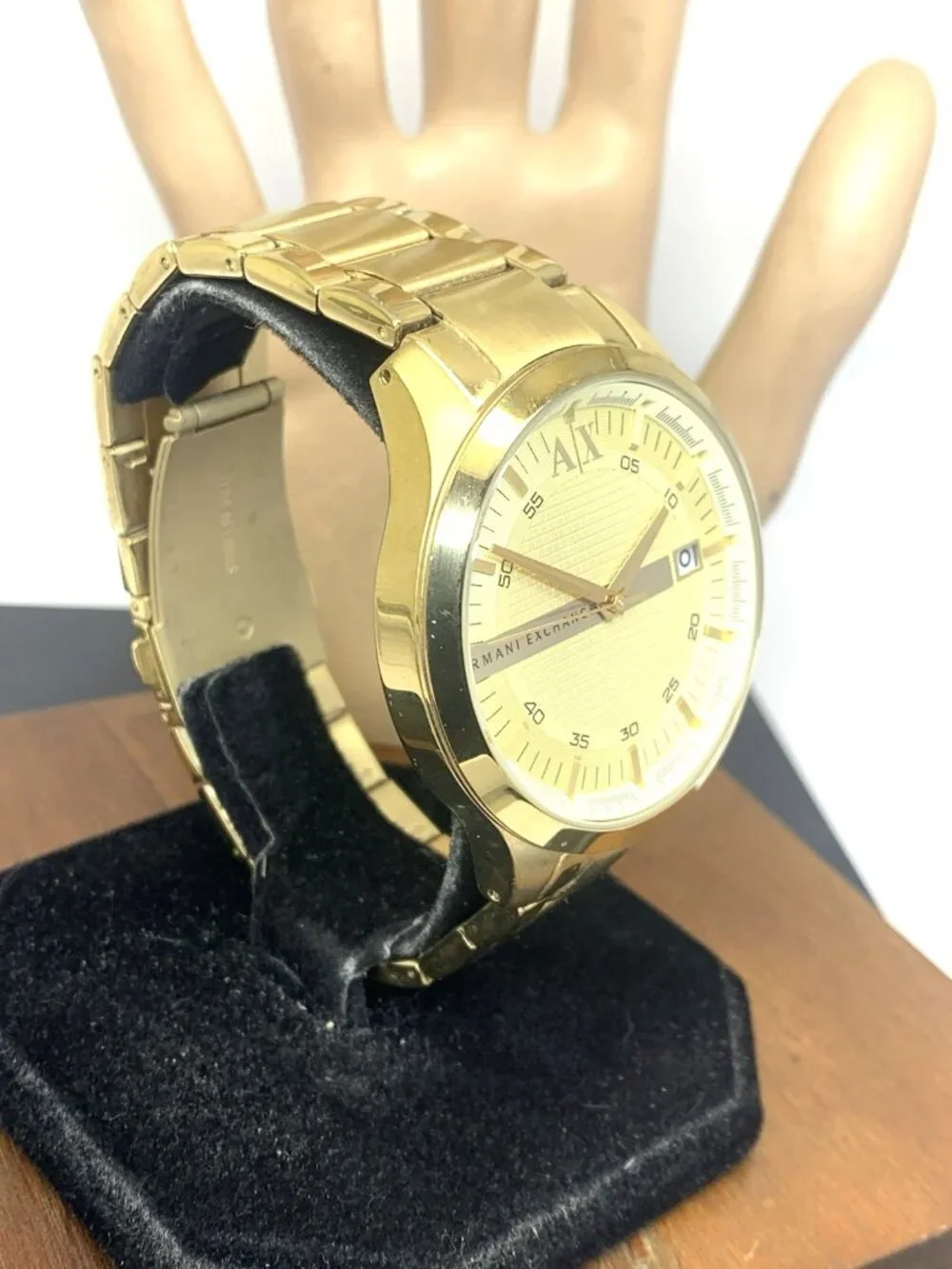 Armani Exchange Men's Watch AX2131 Quartz Gold Stainless Steel 46mm